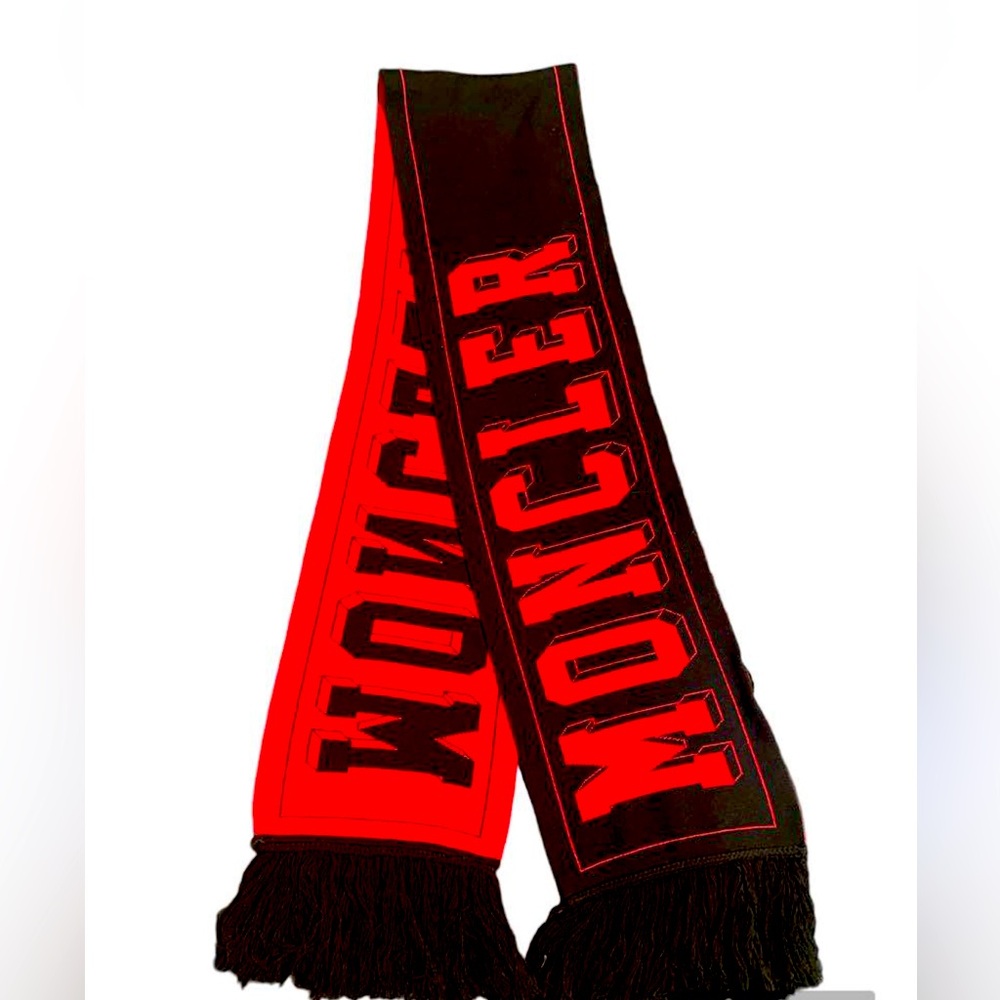 Moncler Black and Red Scarf NWOT
